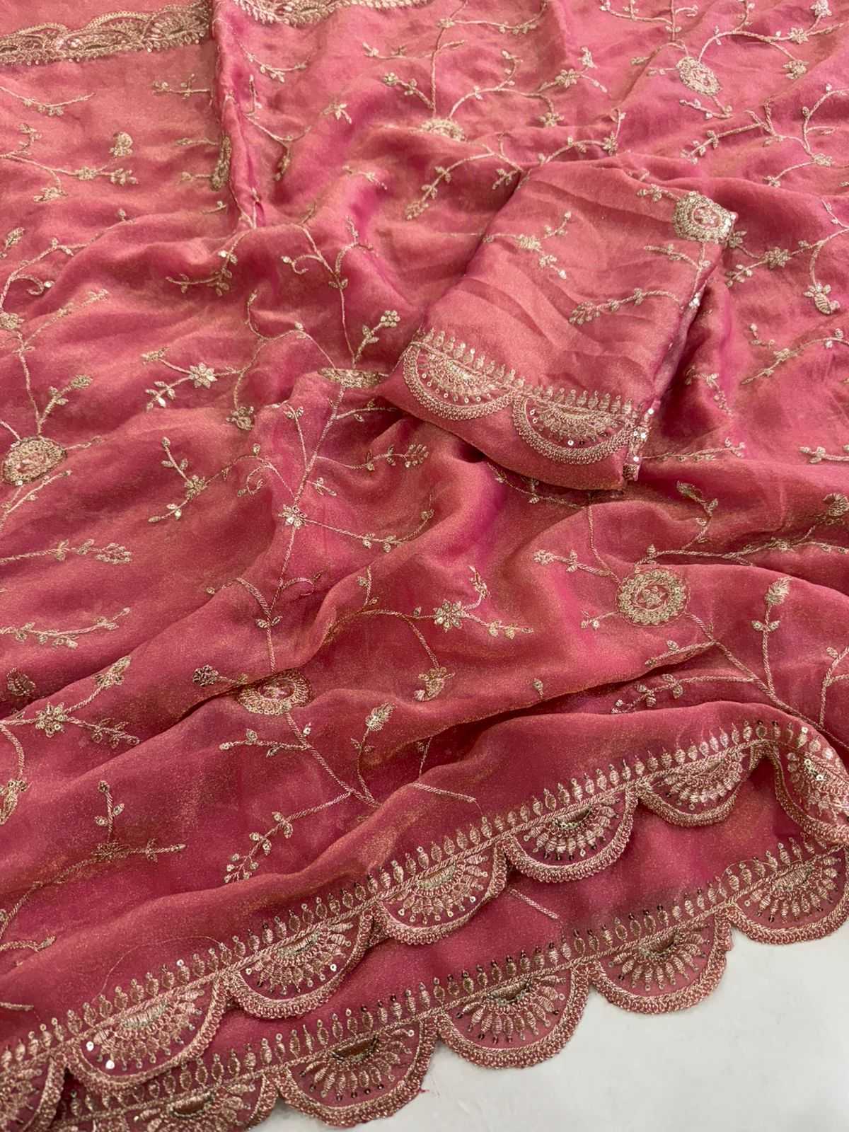 Ynf Chiffon KESH547 KALAM Sarees Wholesale Sequence Sarees Embroidered Sarees Heavy Work Sarees Manufacturer- Kapda Export