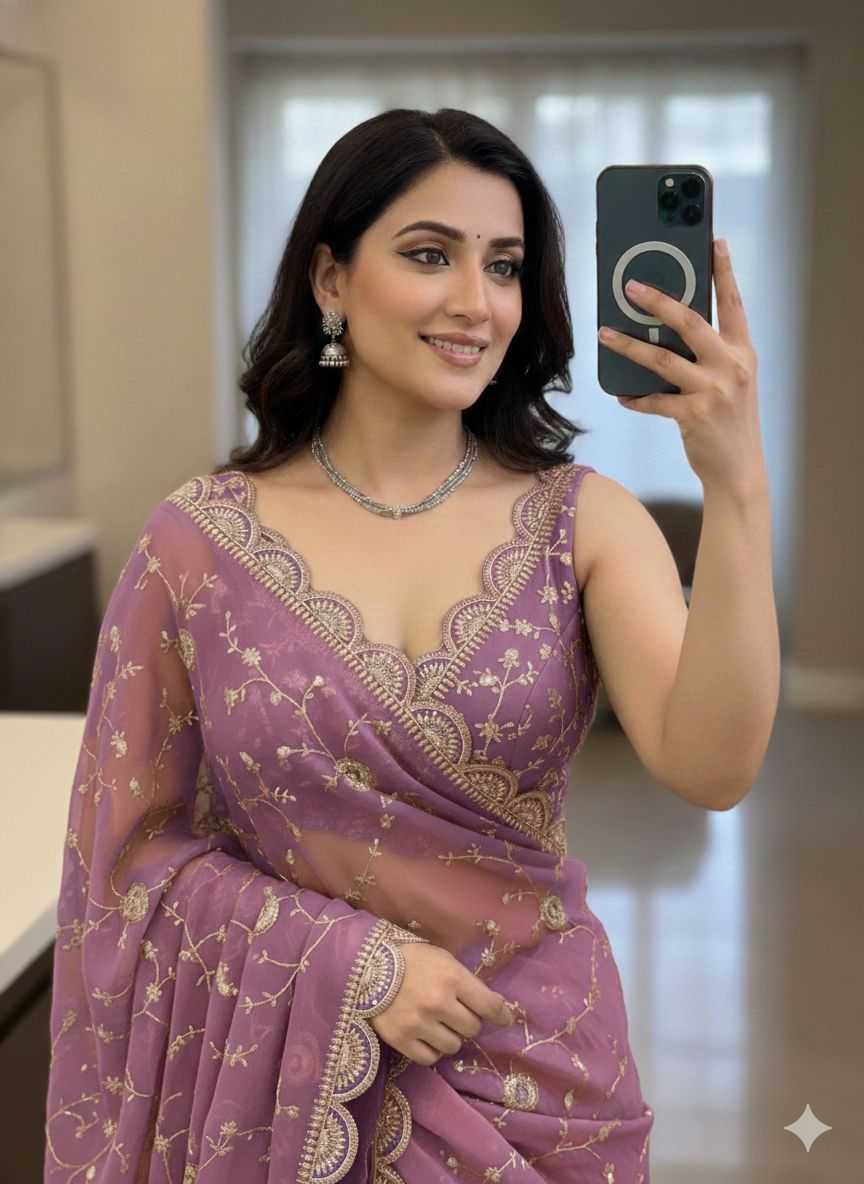 Ynf Chiffon KESH547 KALAM Sarees Wholesale Sequence Sarees Embroidered Sarees Heavy Work Sarees Manufacturer- Kapda Export