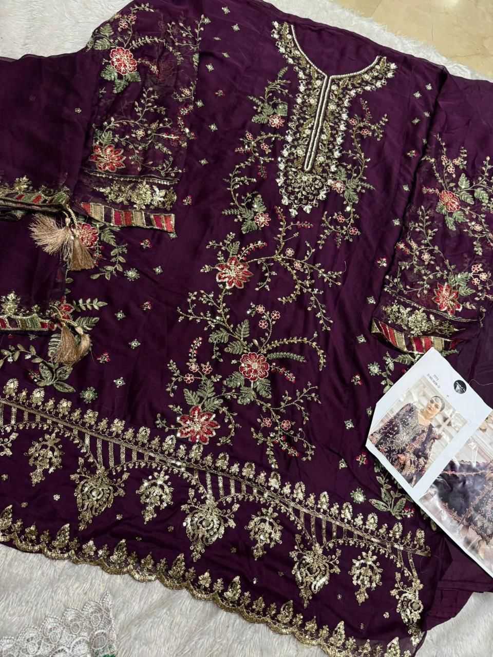 Ynf Chiffon KESH586 MEHBOOB 1828 Kurti Wholesale Ethnic Kurtis Long Kurtis Embroidered Kurtis Manufacturer- Kapda Export