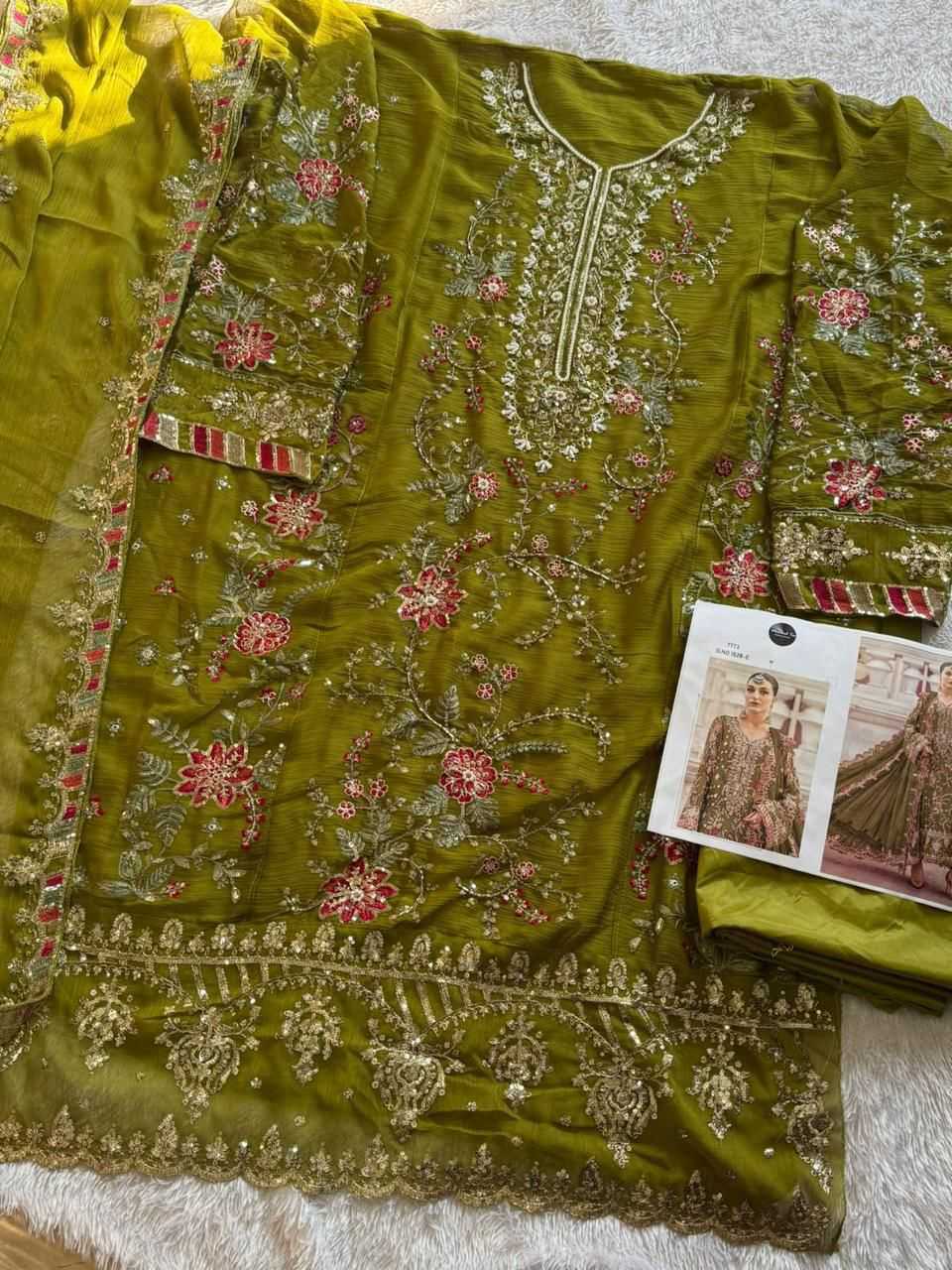 Ynf Chiffon KESH586 MEHBOOB 1828 Kurti Wholesale Ethnic Kurtis Long Kurtis Embroidered Kurtis Manufacturer- Kapda Export