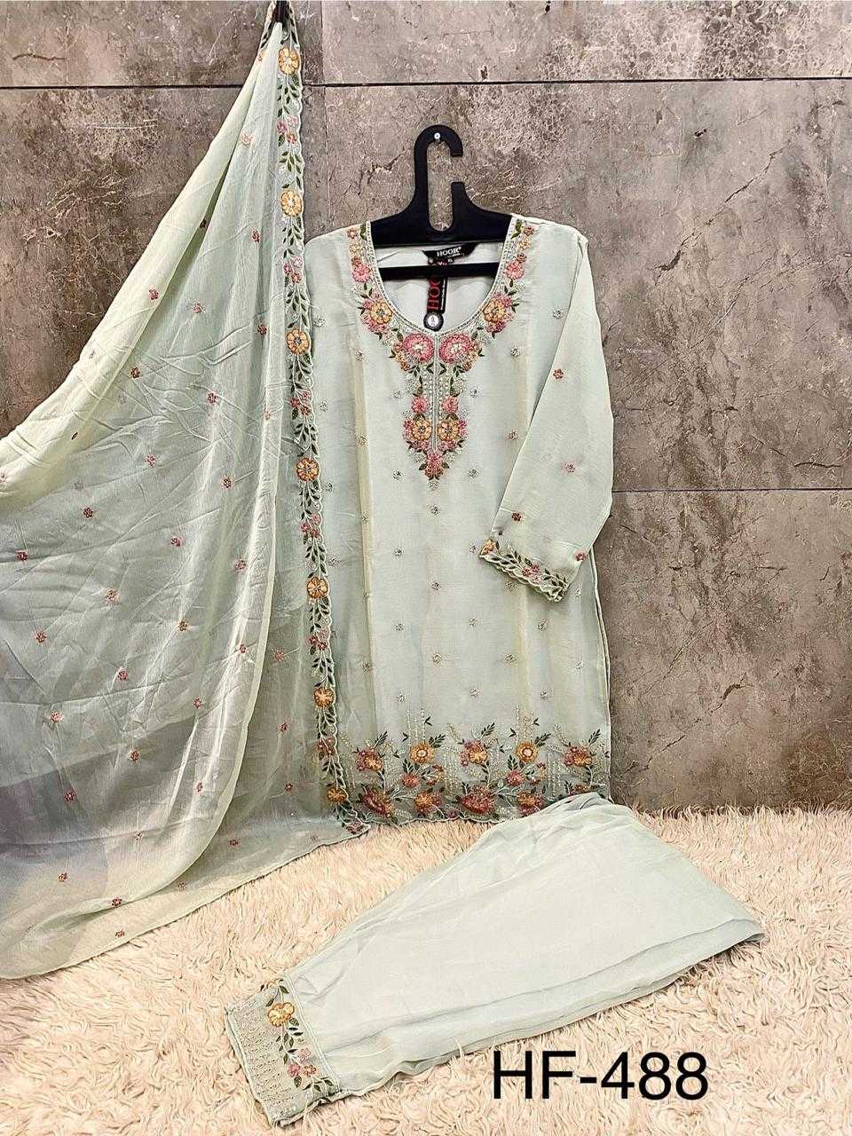 Ynf Chiffon KESH677 HF-488 Suits & Dresses Islamic Clothing Wholesale Pakistani Suits Afghani Suits Kashmiri Suits Manufacturer- Kapda Export