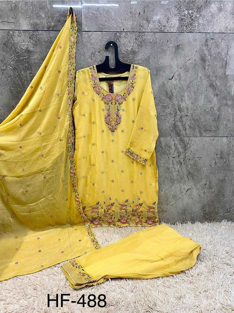 Ynf Chiffon KESH677 HF-488 Suits & Dresses Islamic Clothing Wholesale Pakistani Suits Afghani Suits Kashmiri Suits Manufacturer- Kapda Export