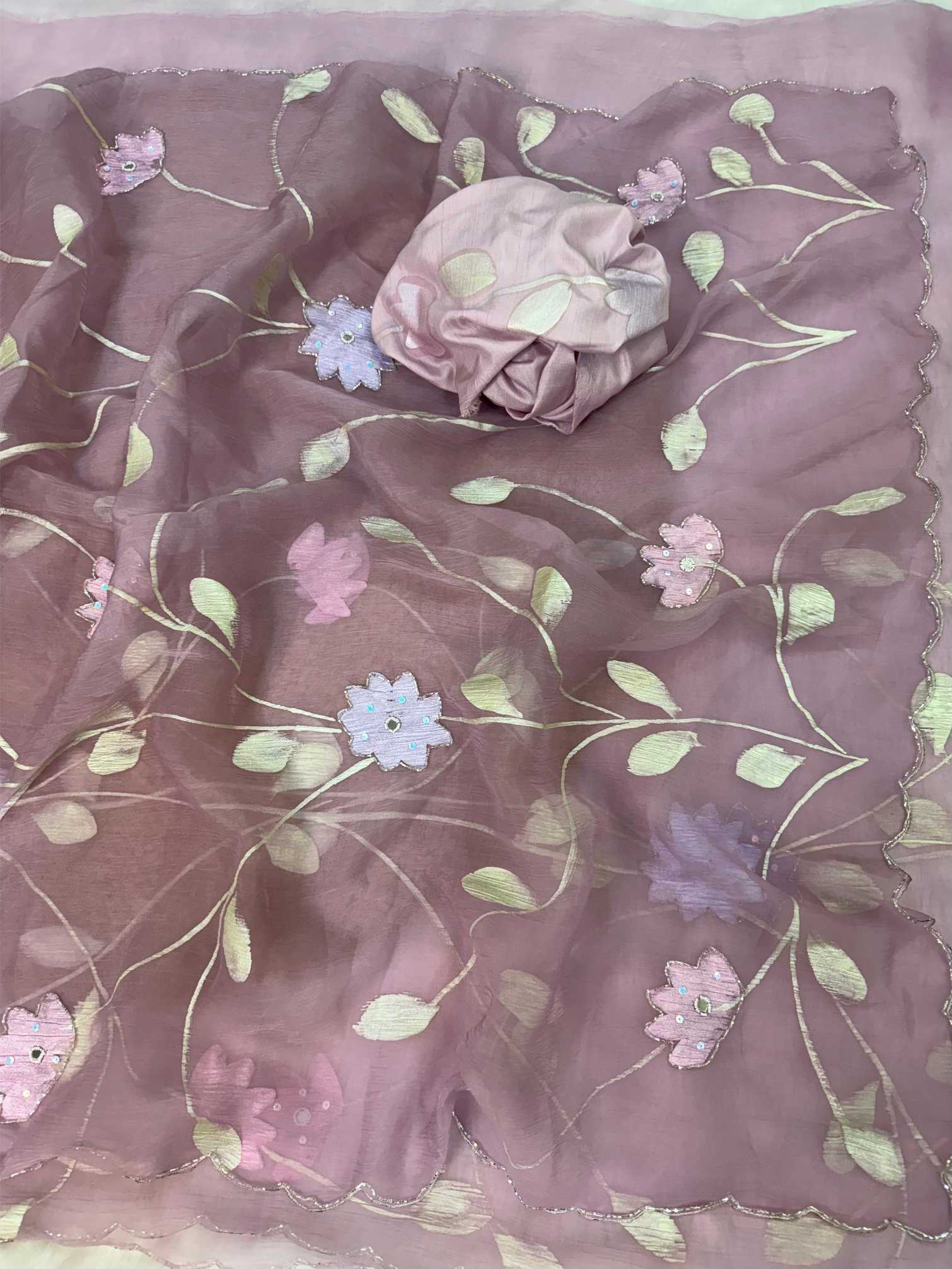 Ynf Chiffon RIN164 SBI Sarees Wholesale Designer Sarees Cutwork Saree Hand Printed Saree Manufacturer- Kapda Export