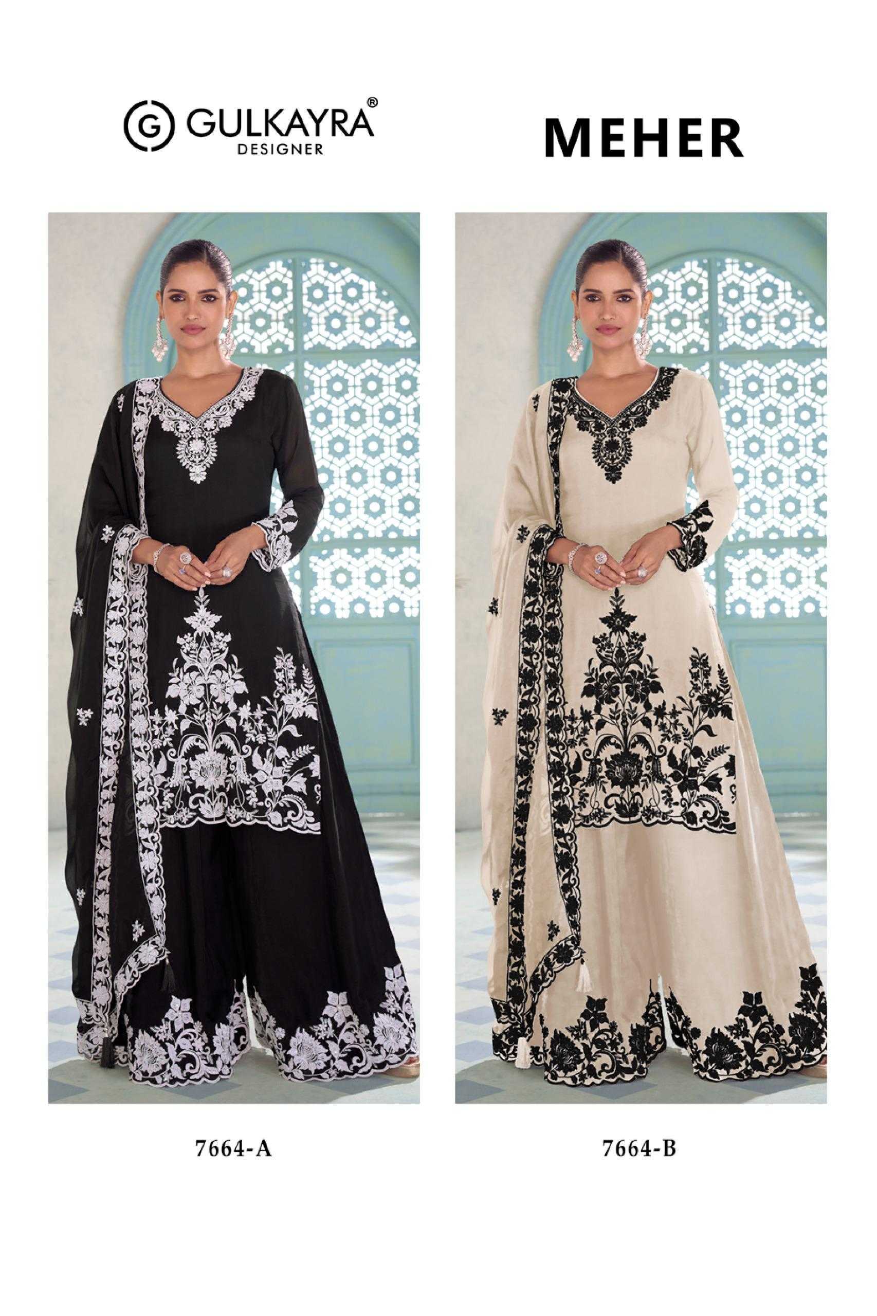 Ynf Chinon KESH587 Gulkayra MEHER Suits & Dresses Wholesale Kashmiri Suits Palazzo Suit Embroidered Suits Manufacturer- Kapda Export