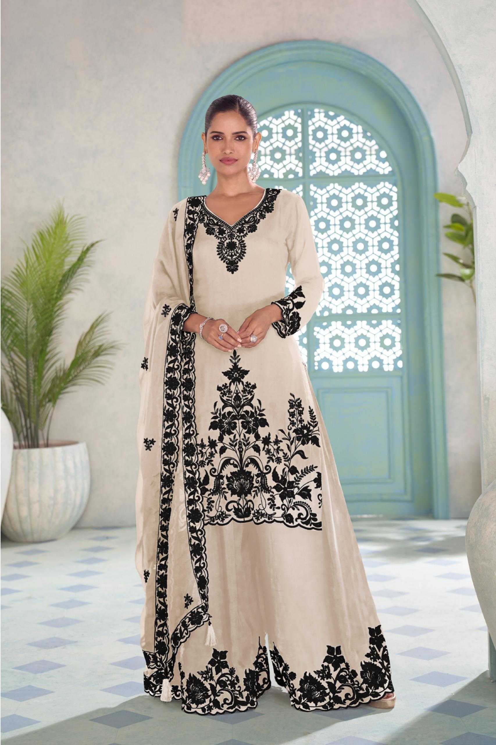 Ynf Chinon KESH587 Gulkayra MEHER Suits & Dresses Wholesale Kashmiri Suits Palazzo Suit Embroidered Suits Manufacturer- Kapda Export