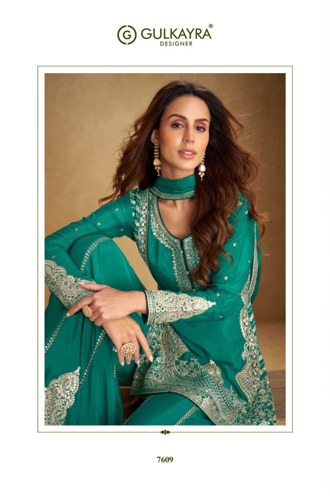 Ynf Chinon KESH587 Gulkayra NIRVI Suits & Dresses Wholesale Patiala Suits Palazzo Suit Embroidered Suits Manufacturer- Kapda Export