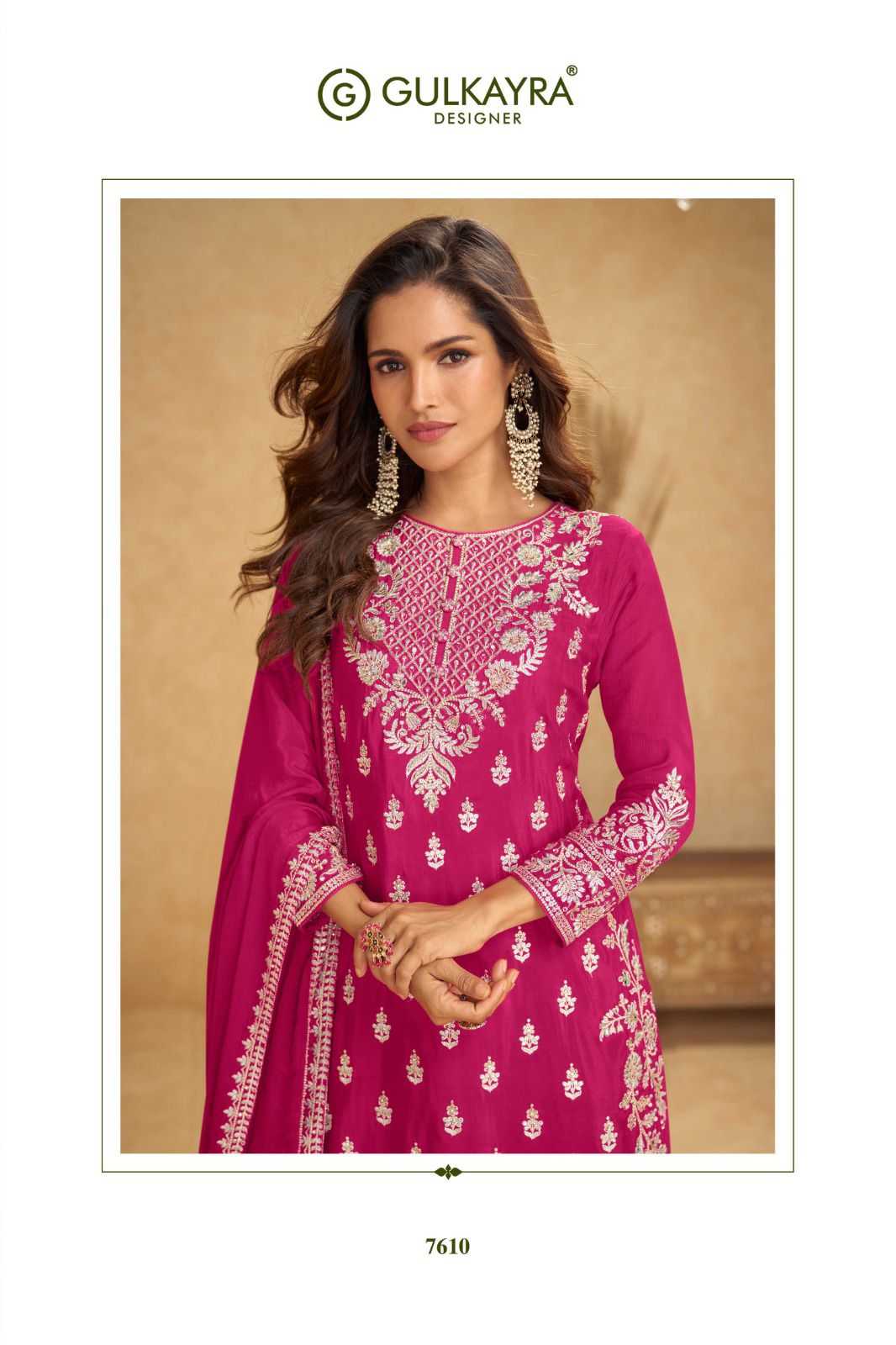 Ynf Chinon KESH587 Gulkayra NIRVI Suits & Dresses Wholesale Patiala Suits Palazzo Suit Embroidered Suits Manufacturer- Kapda Export