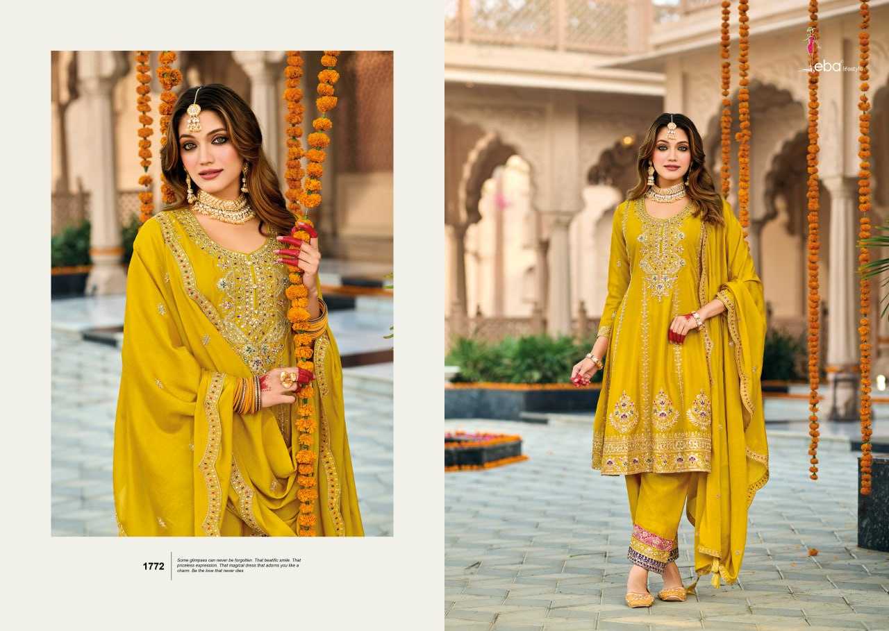 Ynf Chinon KESH704 EB GAZAL 1772 Suits & Dresses Wholesale Embroidery Suits Patiala Suits Designer Suits Manufacturer- Kapda Export