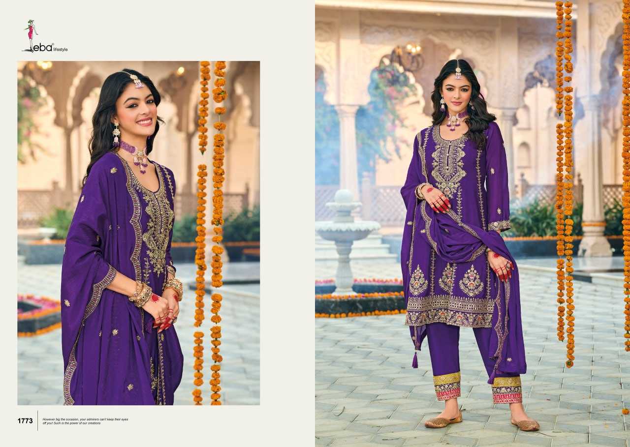 Ynf Chinon KESH704 EB GAZAL 1772 Suits & Dresses Wholesale Embroidery Suits Patiala Suits Designer Suits Manufacturer- Kapda Export