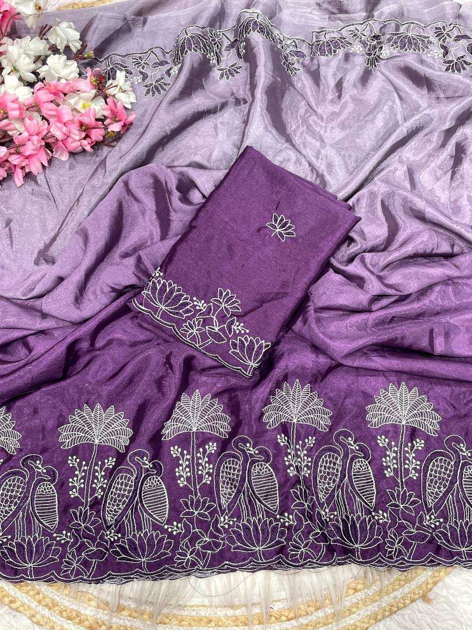 Ynf Chinon RIN230 671 Sarees Wholesale Indian Sarees Festive Sarees Pink Sarees Manufacturer- Kapda Export