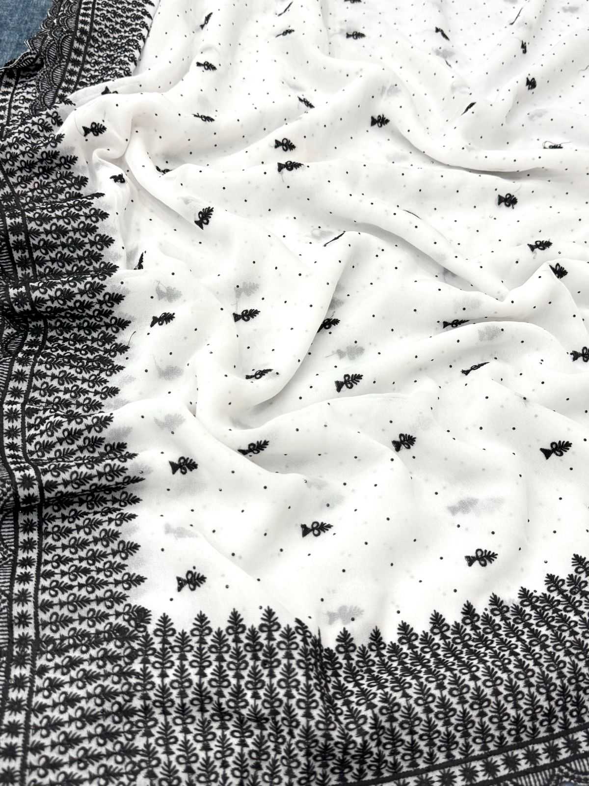 Ynf Cotton KESH114 2160 Sarees Wholesale Fancy Sarees Embroidered Sarees Stone Work Saree Manufacturer- Kapda Export