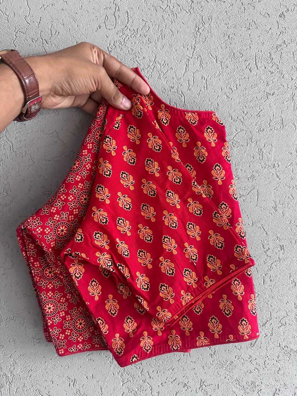 Ynf Cotton KESH426 6060 (06) Readymade Blouses Festive Collections Wholesale Printed Blouse Cotton Blouse Fashion Blouse Manufacturer- Kapda Export