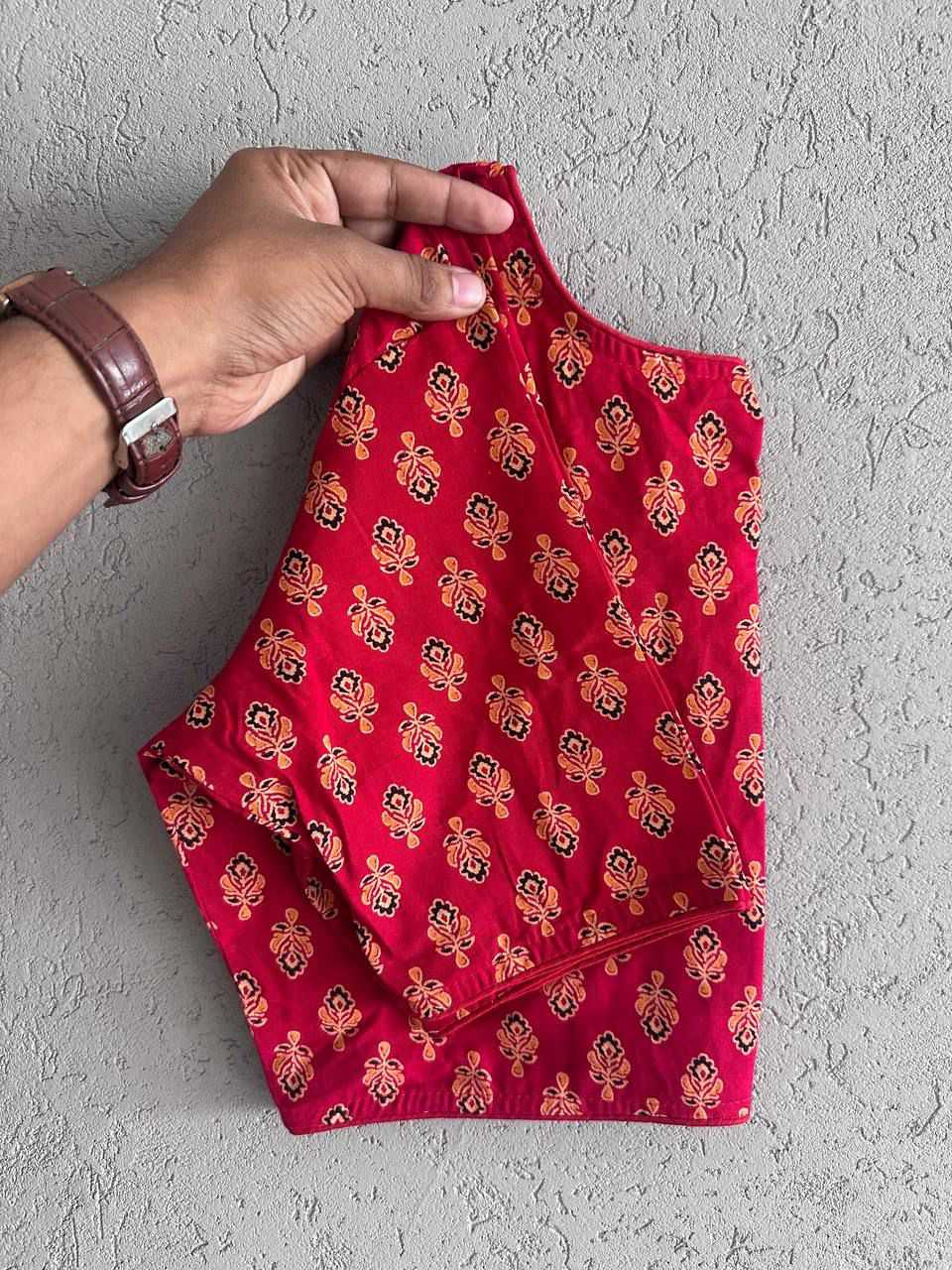 Ynf Cotton KESH426 6060 (06) Readymade Blouses Festive Collections Wholesale Printed Blouse Cotton Blouse Fashion Blouse Manufacturer- Kapda Export