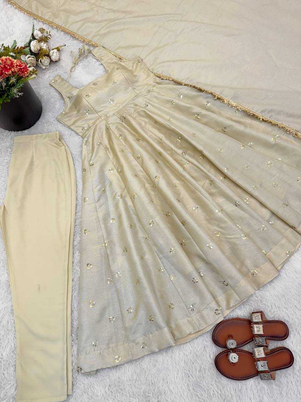 Ynf Cotton KESH499 5325 Gowns Wholesale Fancy Gowns Embroidery Gowns Party Gowns Manufacturer- Kapda Export