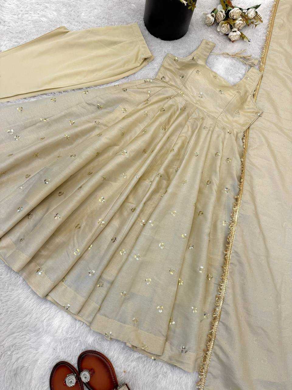 Ynf Cotton KESH499 5325 Gowns Wholesale Fancy Gowns Embroidery Gowns Party Gowns Manufacturer- Kapda Export