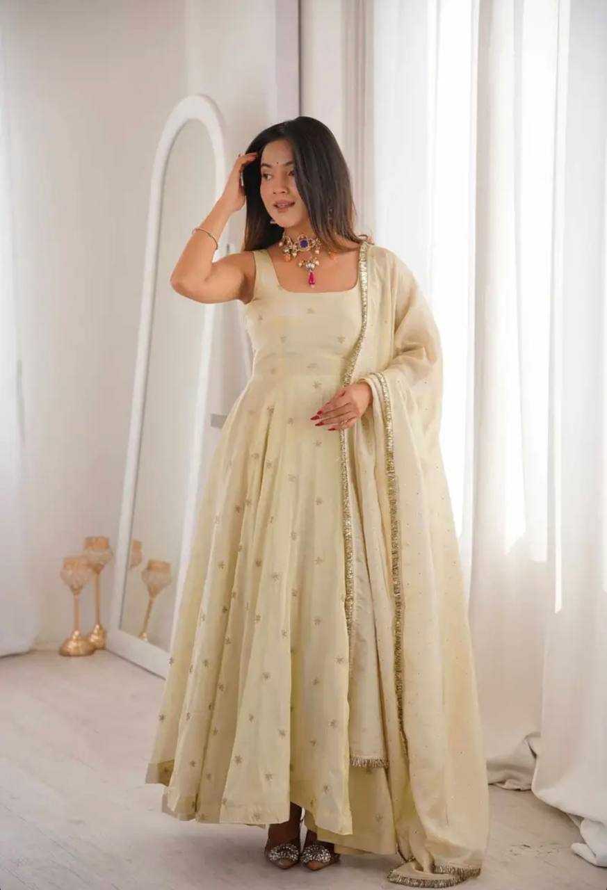 Ynf Cotton KESH499 5325 Gowns Wholesale Fancy Gowns Embroidery Gowns Party Gowns Manufacturer- Kapda Export