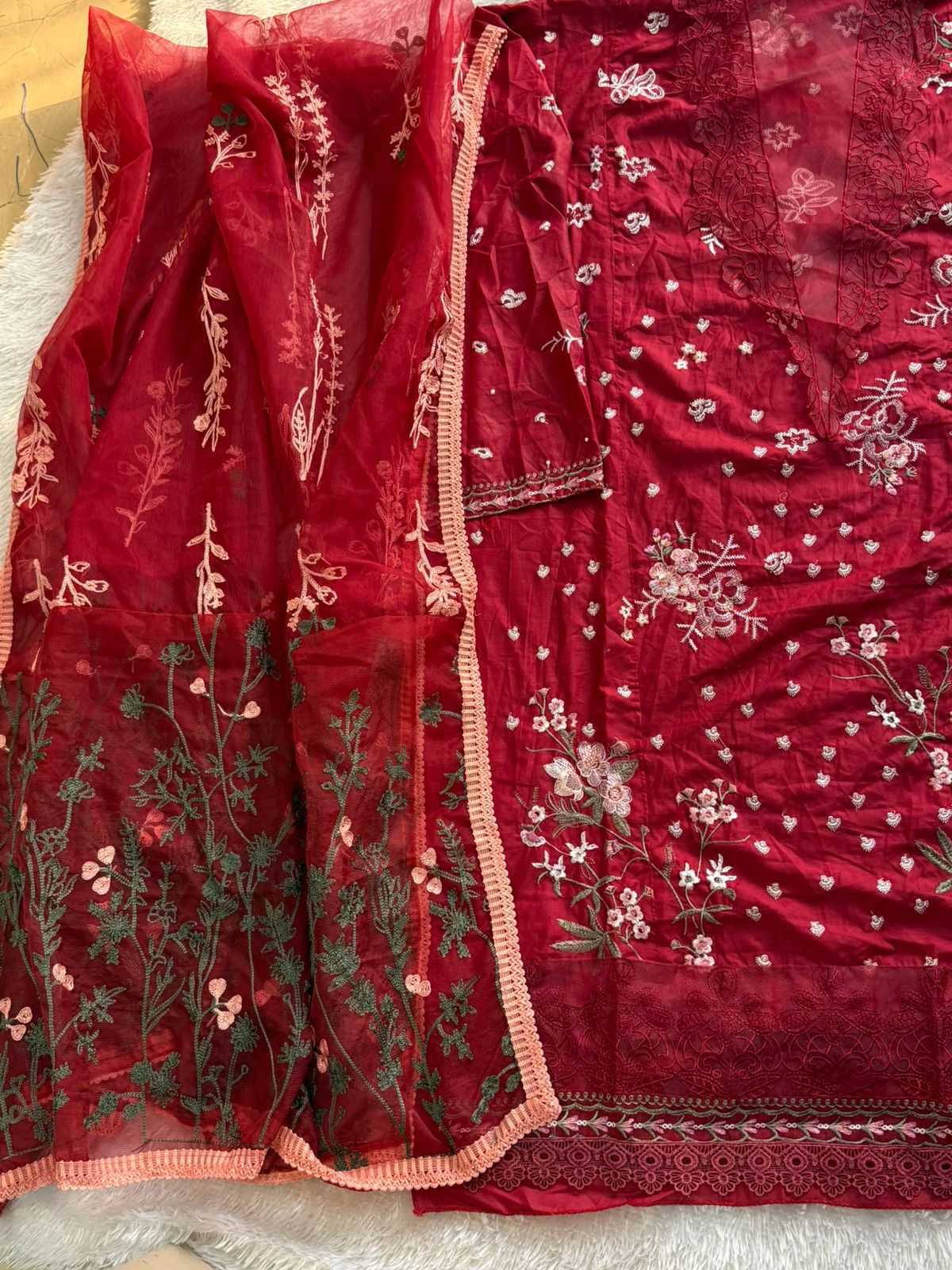 Ynf Cotton KESH586 MEHBOOB 1800 Kurti Wholesale Long Kurtis Cotton Kurtis Embroidered Kurtis Manufacturer- Kapda Export