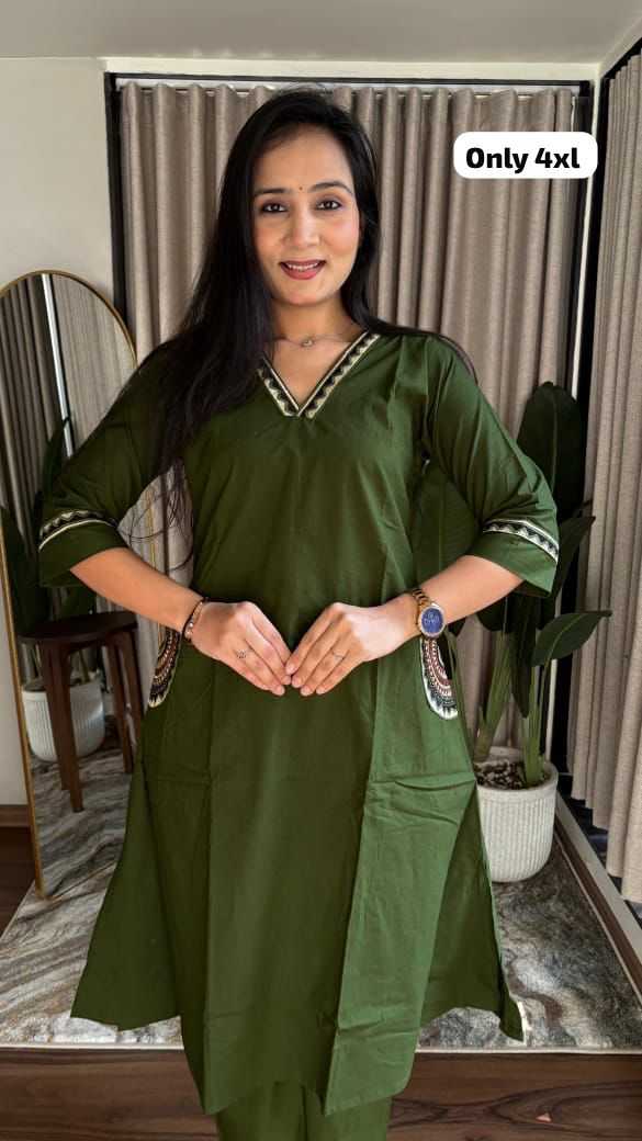 Ynf Cotton KESH623 116 Kurti Festive Collections Plus Size Collections Wholesale Kurtis With Bottom A-Line Kurtis Kurtis With Pockets Manufacturer- Kapda Export