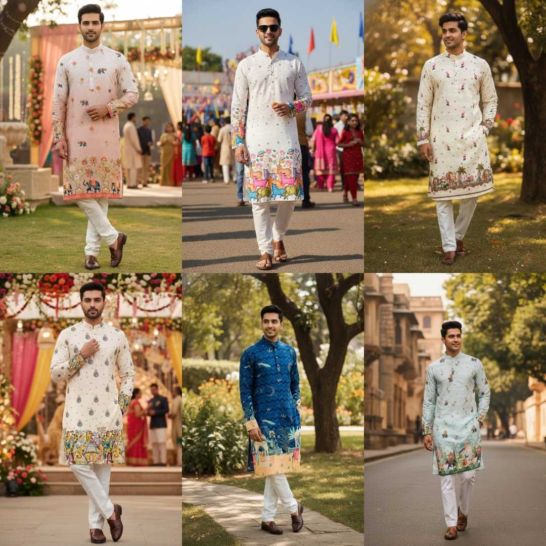 Ynf Cotton KESH659 KILLER3 Mens Wear Wholesale Men Cotton Kurta Men Wedding kurta Designer Ethnic Set Manufacturer- Kapda Export