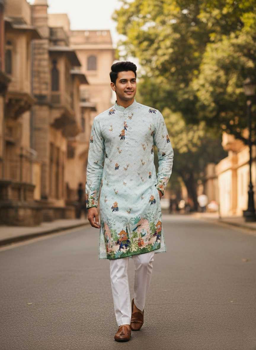 Ynf Cotton KESH659 KILLER3 Mens Wear Wholesale Men Cotton Kurta Men Wedding kurta Designer Ethnic Set Manufacturer- Kapda Export