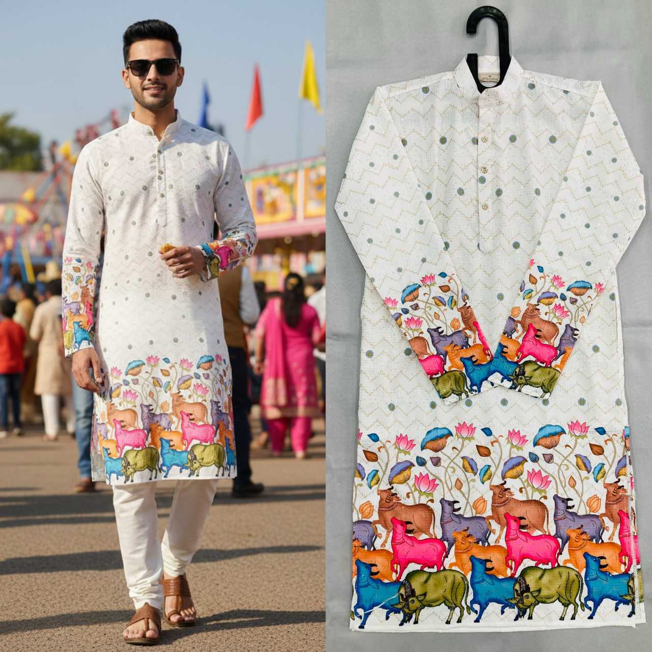 Ynf Cotton KESH659 KILLER3 Mens Wear Wholesale Men Cotton Kurta Men Wedding kurta Designer Ethnic Set Manufacturer- Kapda Export