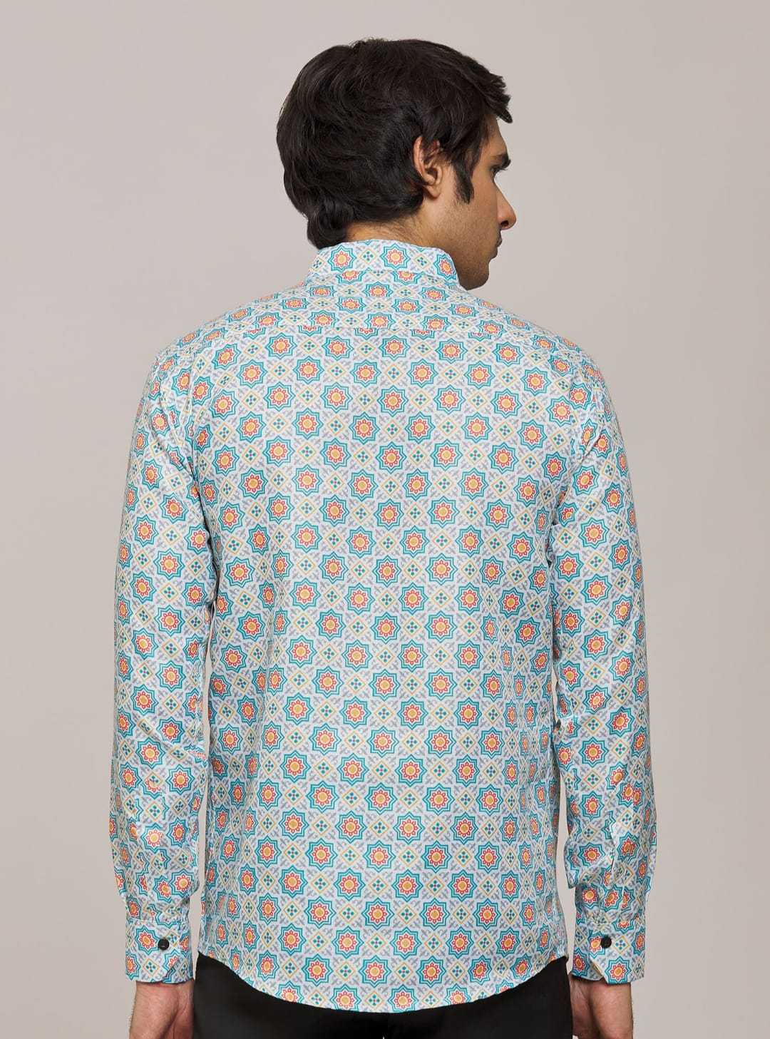 Ynf Cotton KESH662 ST33 Mens Wear Wholesale Casual Wear Mens Printed Shirts Indo Western Manufacturer- Kapda Export