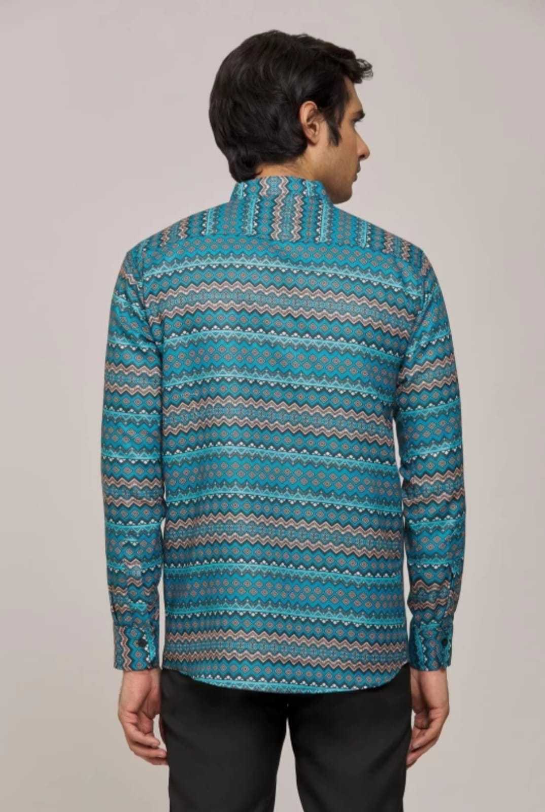 Ynf Cotton KESH662 ST34 Mens Wear Wholesale Casual Wear Men Cotton Kurta Mens Printed Shirts Manufacturer- Kapda Export