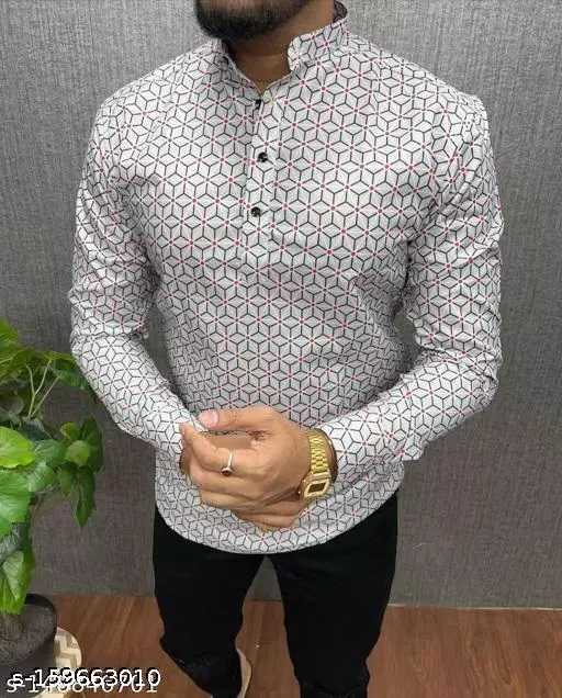 Ynf Cotton KESH662 ST42 Mens Wear Wholesale Casual Wear Mens Printed Shirts Indo Western Manufacturer- Kapda Export