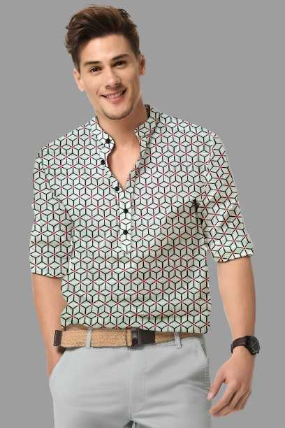Ynf Cotton KESH662 ST42 Mens Wear Wholesale Casual Wear Mens Printed Shirts Indo Western Manufacturer- Kapda Export