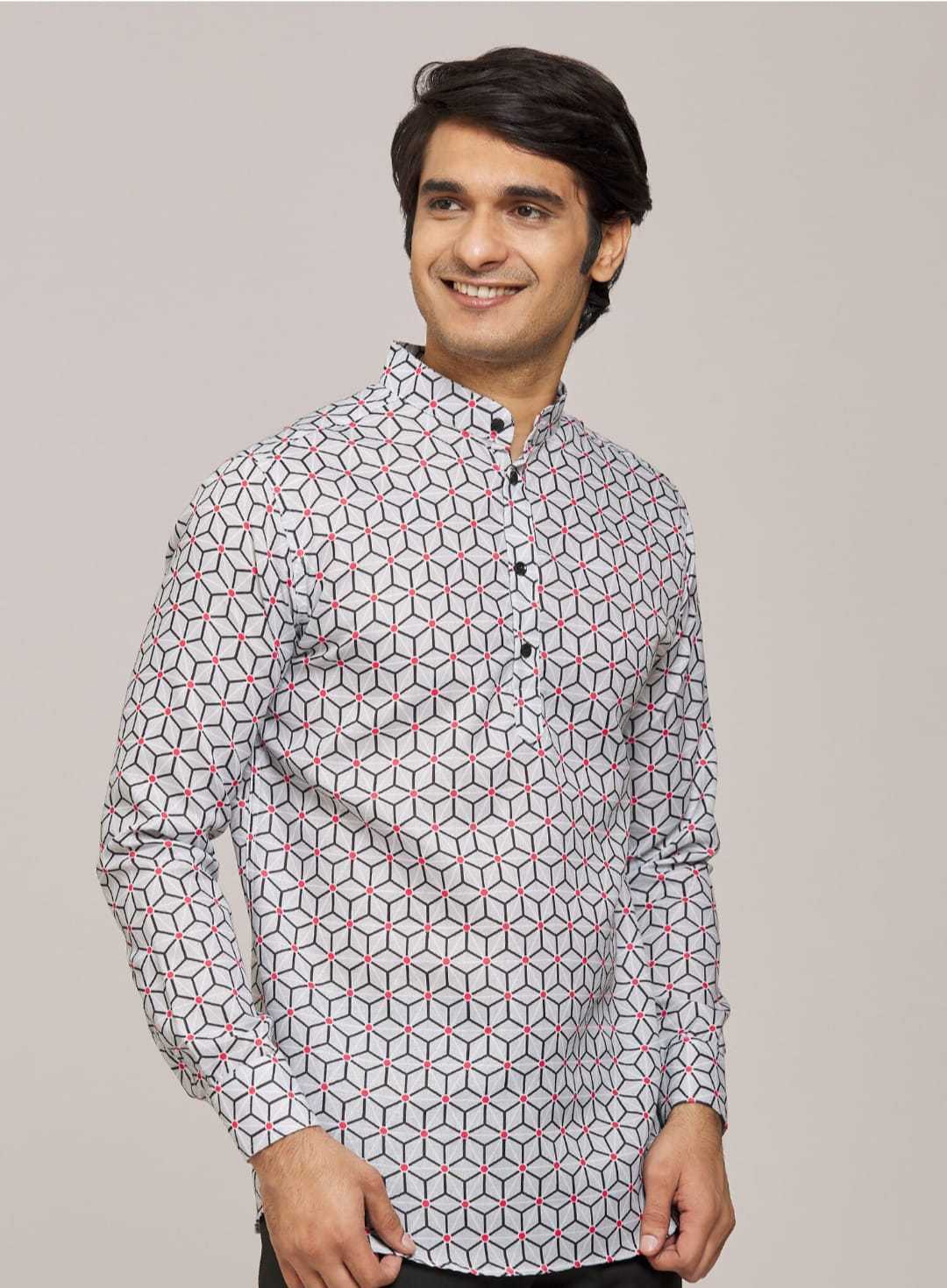 Ynf Cotton KESH662 ST42 Mens Wear Wholesale Casual Wear Mens Printed Shirts Indo Western Manufacturer- Kapda Export