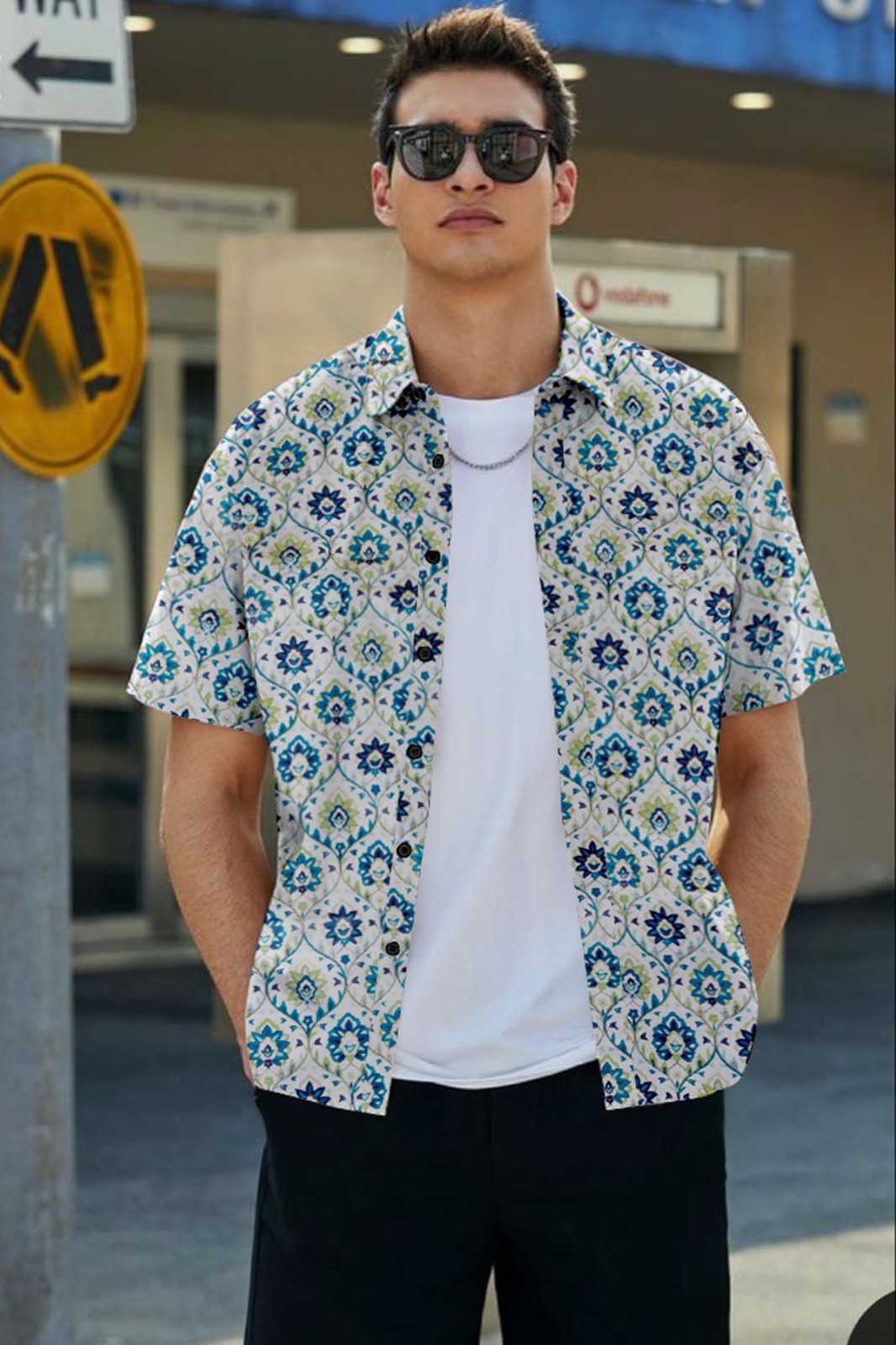 Ynf Cotton KESH662 ST56 Mens Wear Wholesale Casual Wear Mens Printed Shirts Indo Western Manufacturer- Kapda Export