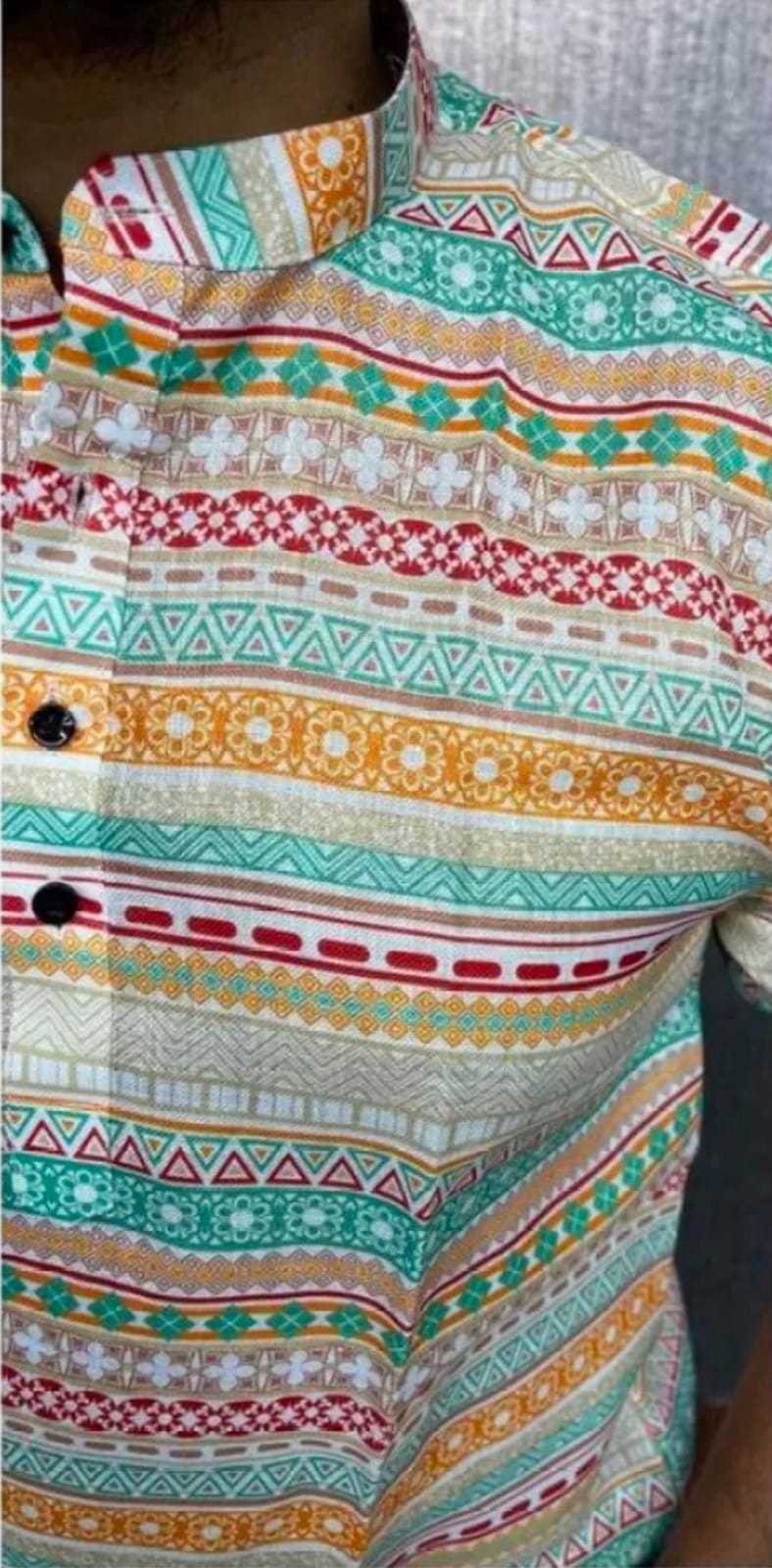 Ynf Cotton KESH662 ST58 Mens Wear Wholesale Casual Wear Mens Printed Shirts Indo Western Manufacturer- Kapda Export