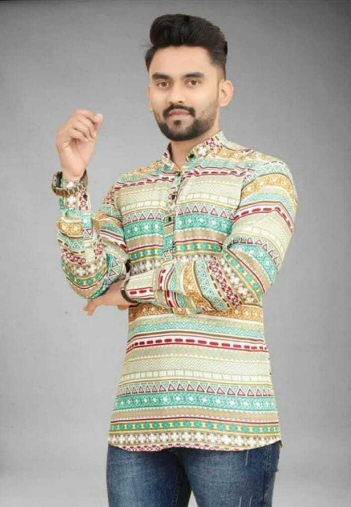 Ynf Cotton KESH662 ST58 Mens Wear Wholesale Casual Wear Mens Printed Shirts Indo Western Manufacturer- Kapda Export