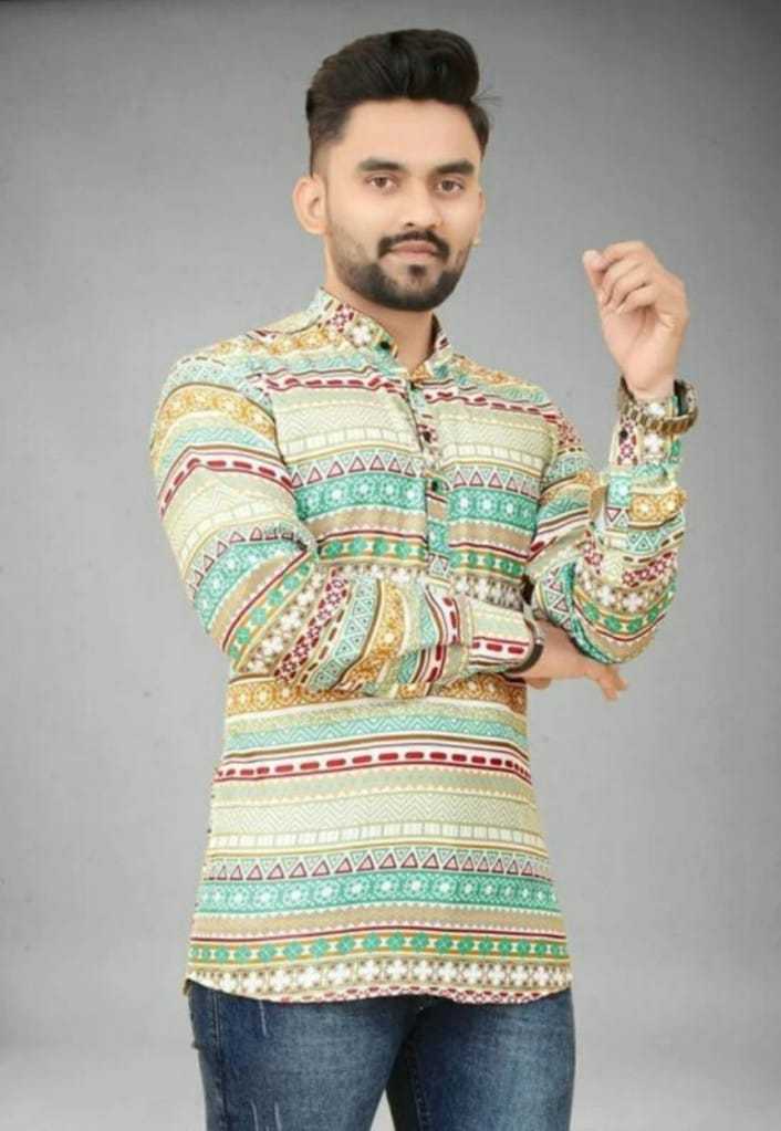 Ynf Cotton KESH662 ST58 Mens Wear Wholesale Casual Wear Mens Printed Shirts Indo Western Manufacturer- Kapda Export