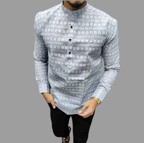 Ynf Cotton KESH662 ST62 Mens Wear Wholesale Casual Wear Mens Printed Shirts Indo Western Manufacturer- Kapda Export