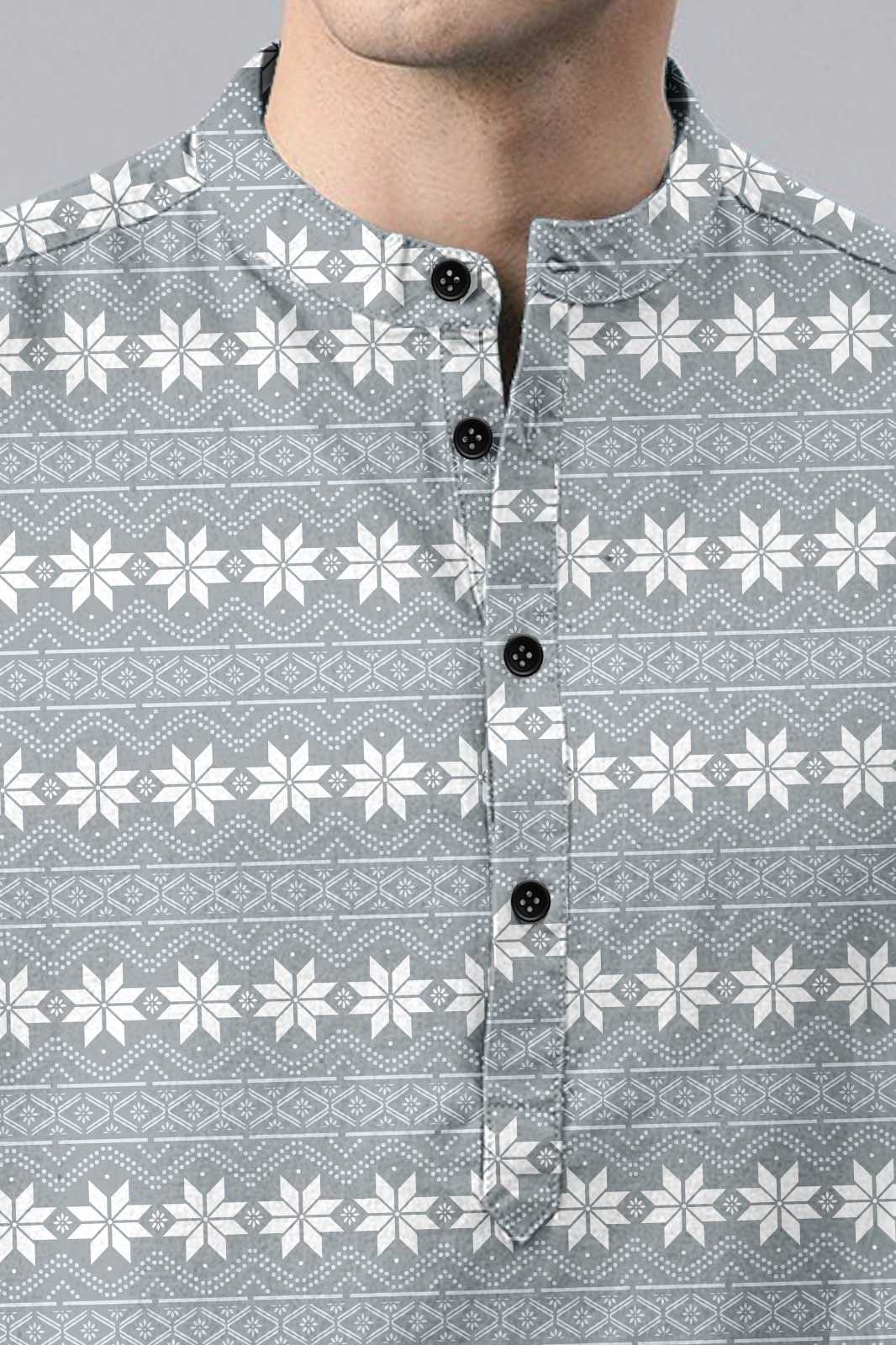 Ynf Cotton KESH662 ST62 Mens Wear Wholesale Casual Wear Mens Printed Shirts Indo Western Manufacturer- Kapda Export