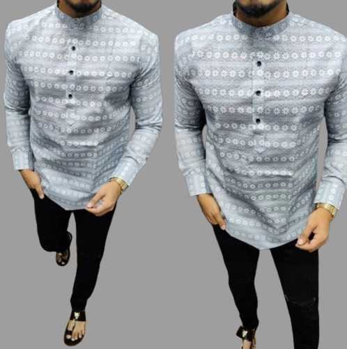 Ynf Cotton KESH662 ST62 Mens Wear Wholesale Casual Wear Mens Printed Shirts Indo Western Manufacturer- Kapda Export