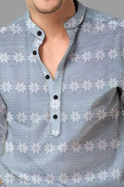 Ynf Cotton KESH662 ST62 Mens Wear Wholesale Casual Wear Mens Printed Shirts Indo Western Manufacturer- Kapda Export