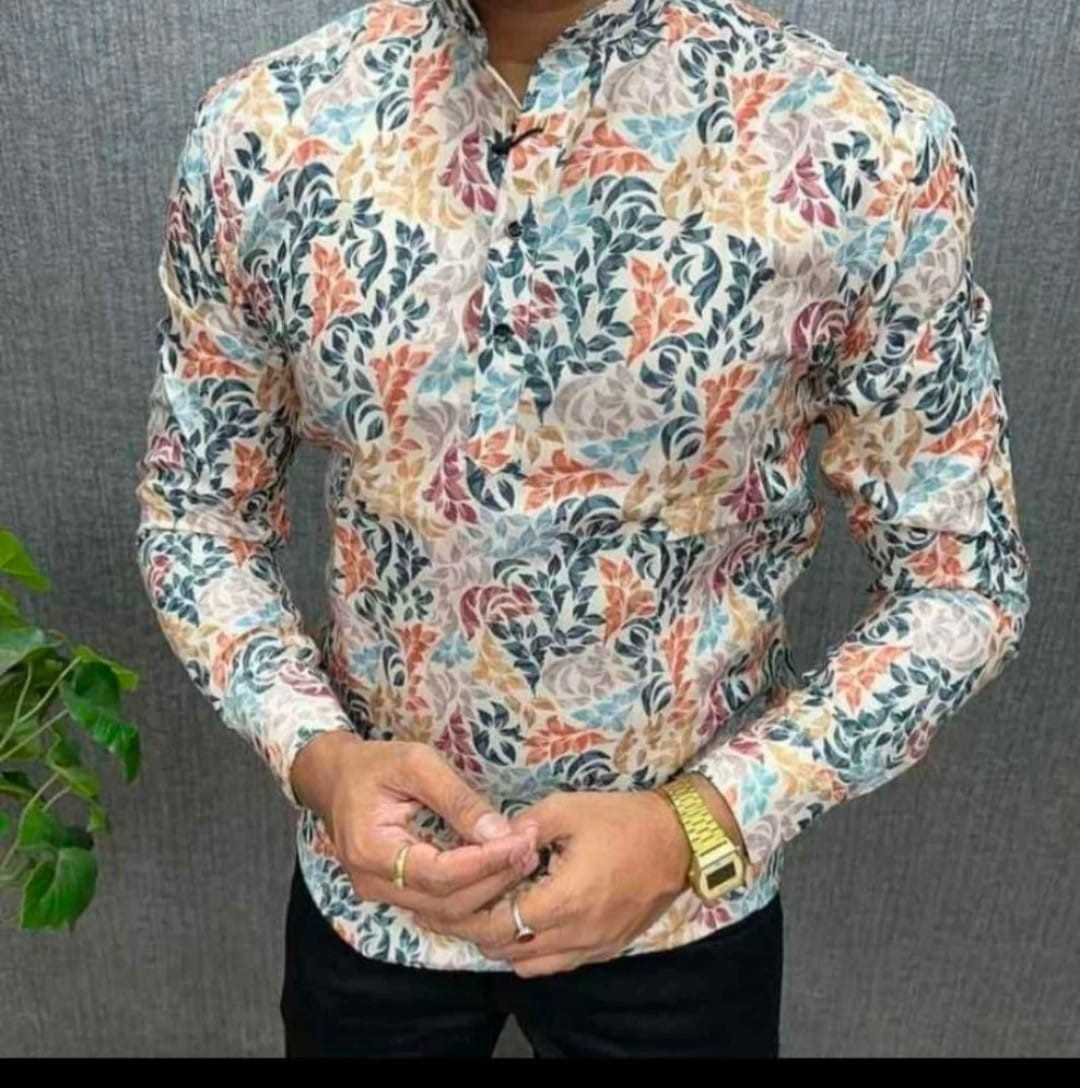 Ynf Cotton KESH662 ST65 Mens Wear Wholesale Casual Wear Mens Printed Shirts Indo Western Manufacturer- Kapda Export