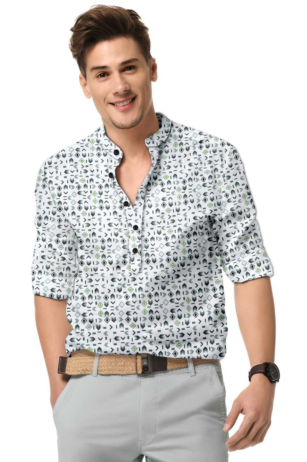 Ynf Cotton KESH662 ST68 Mens Wear Wholesale Casual Wear Mens Shirt Indo Western Manufacturer- Kapda Export