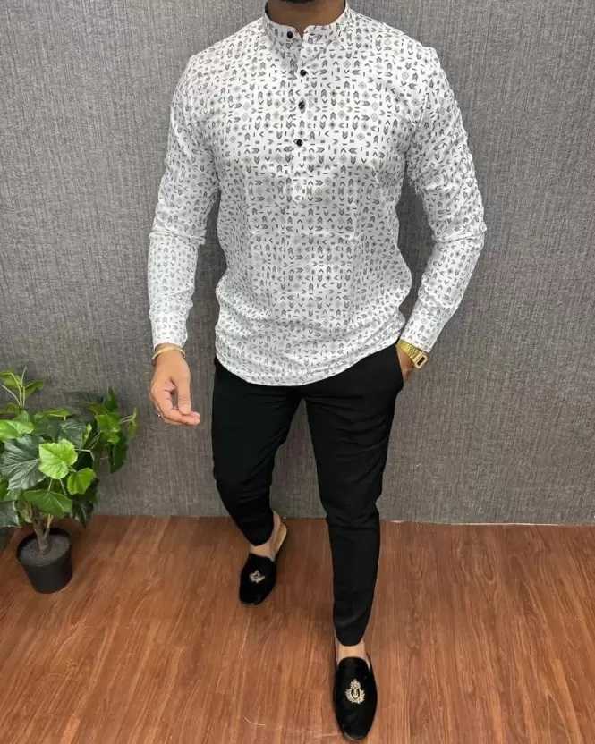 Ynf Cotton KESH662 ST68 Mens Wear Wholesale Casual Wear Mens Shirt Indo Western Manufacturer- Kapda Export