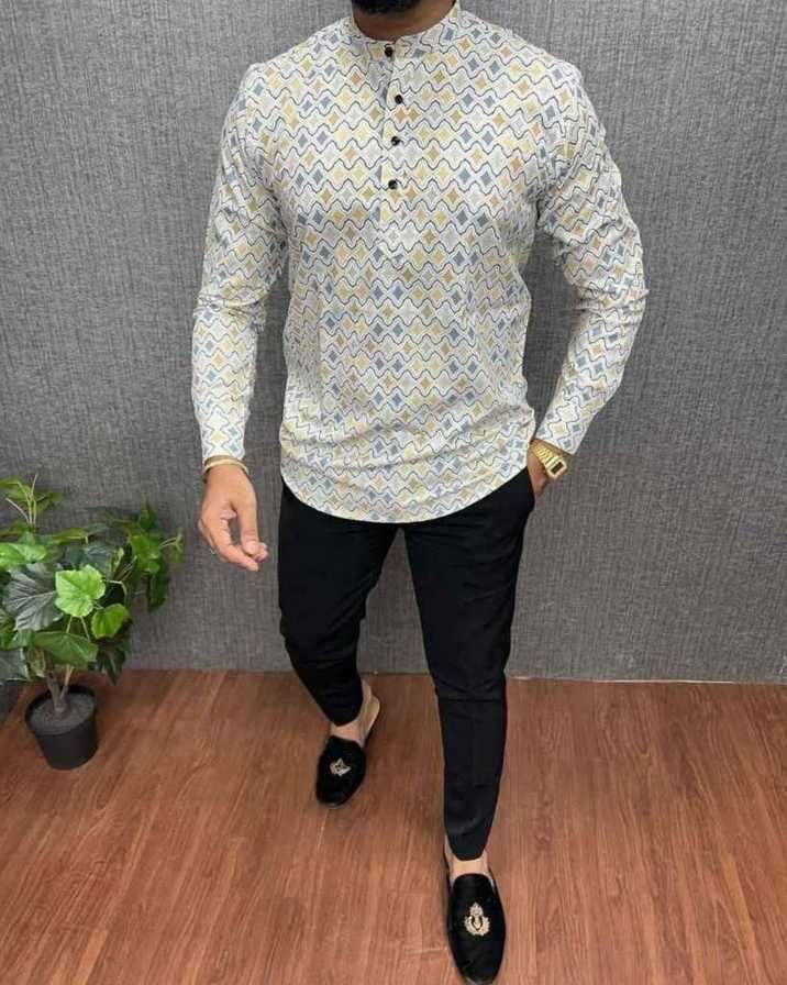 Ynf Cotton KESH662 ST69 Mens Wear Wholesale Casual Wear Mens Shirt Indo Western Manufacturer- Kapda Export