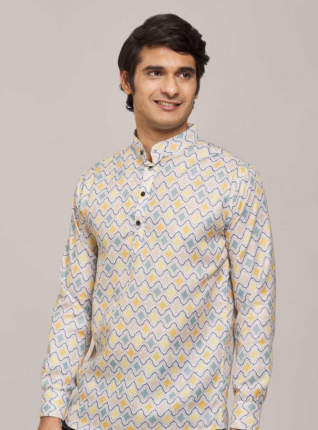 Ynf Cotton KESH662 ST69 Mens Wear Wholesale Casual Wear Mens Shirt Indo Western Manufacturer- Kapda Export