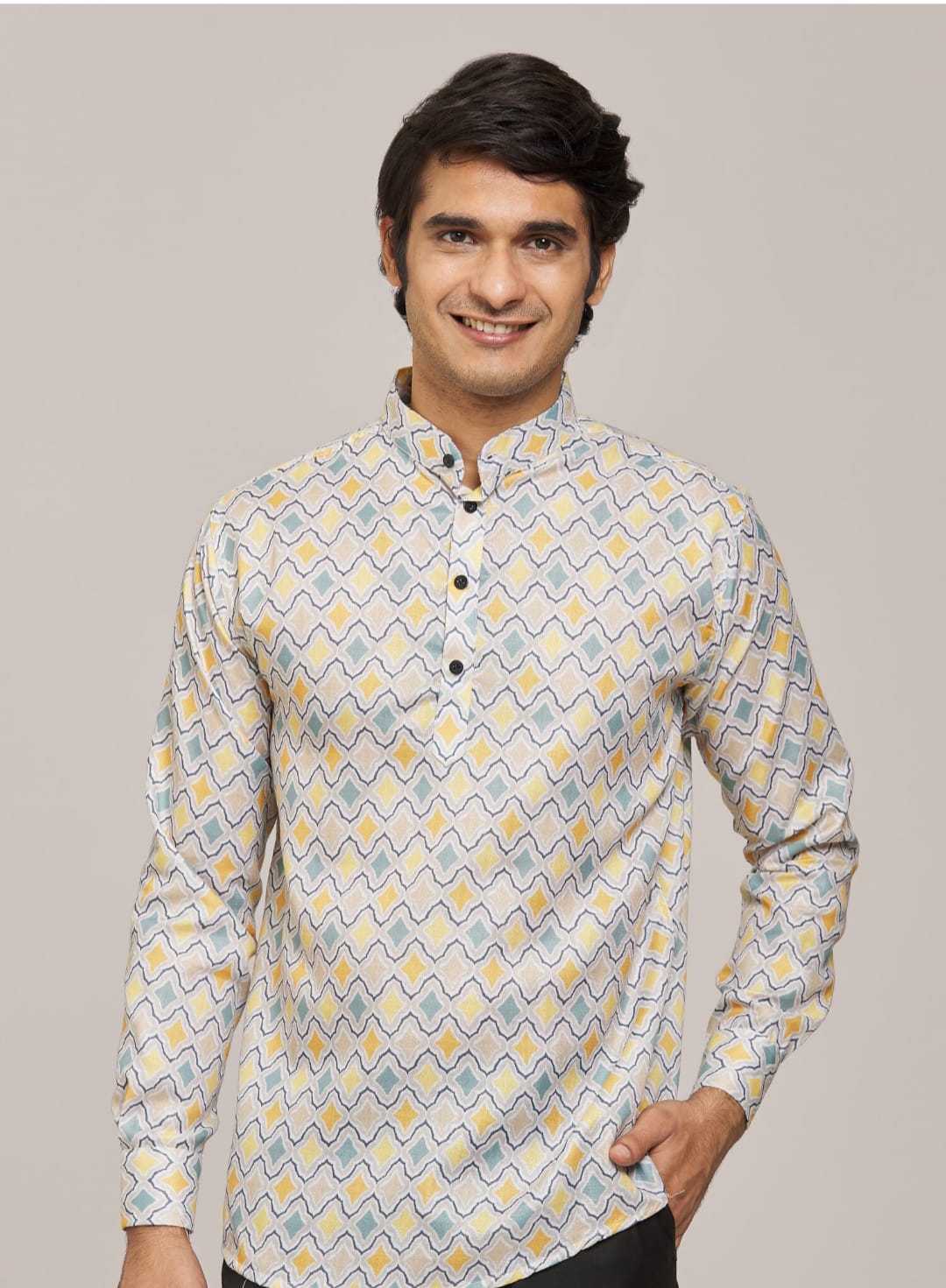Ynf Cotton KESH662 ST69 Mens Wear Wholesale Casual Wear Mens Shirt Indo Western Manufacturer- Kapda Export