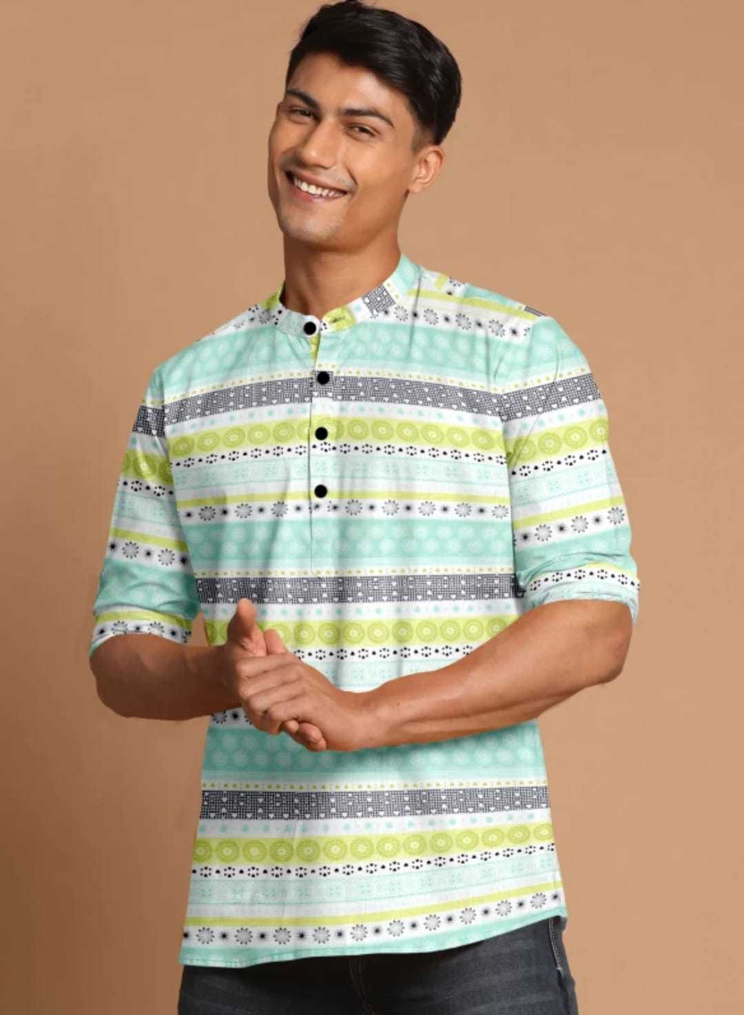 Ynf Cotton KESH662 ST70 Mens Wear Wholesale Casual Wear Mens Shirt Indo Western Manufacturer- Kapda Export