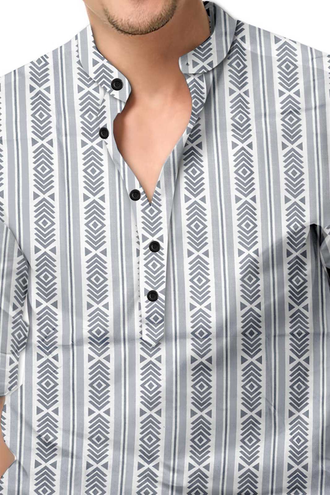 Ynf Cotton KESH662 ST74 Mens Wear Wholesale Casual Wear Mens Shirt Indo Western Manufacturer- Kapda Export