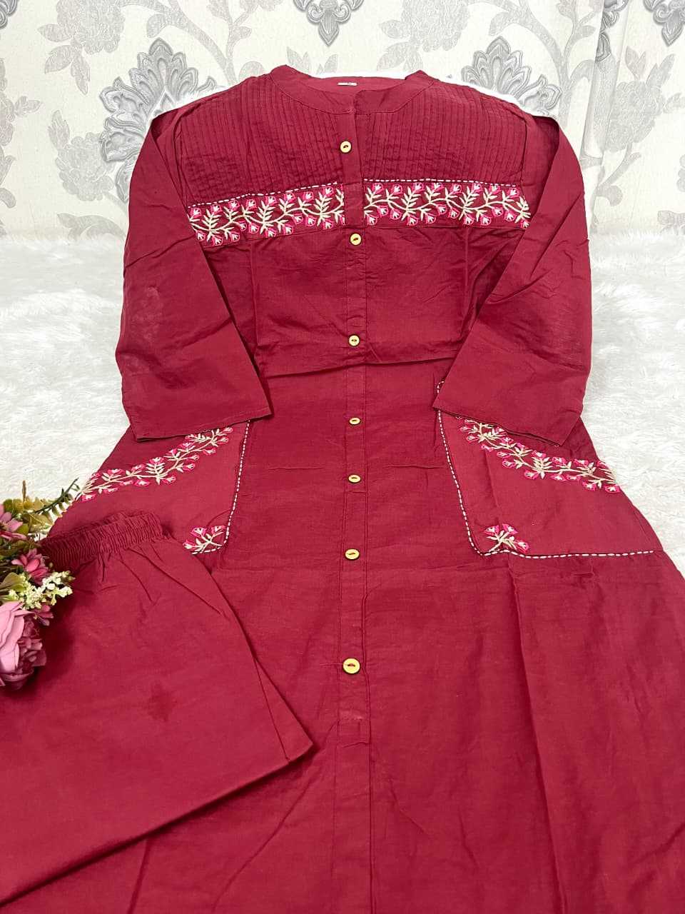 Ynf Cotton KESH684 comfort Kurti Wholesale Workwear Kurtis Embroidered Kurtis Buttoned Kurtis Manufacturer- Kapda Export