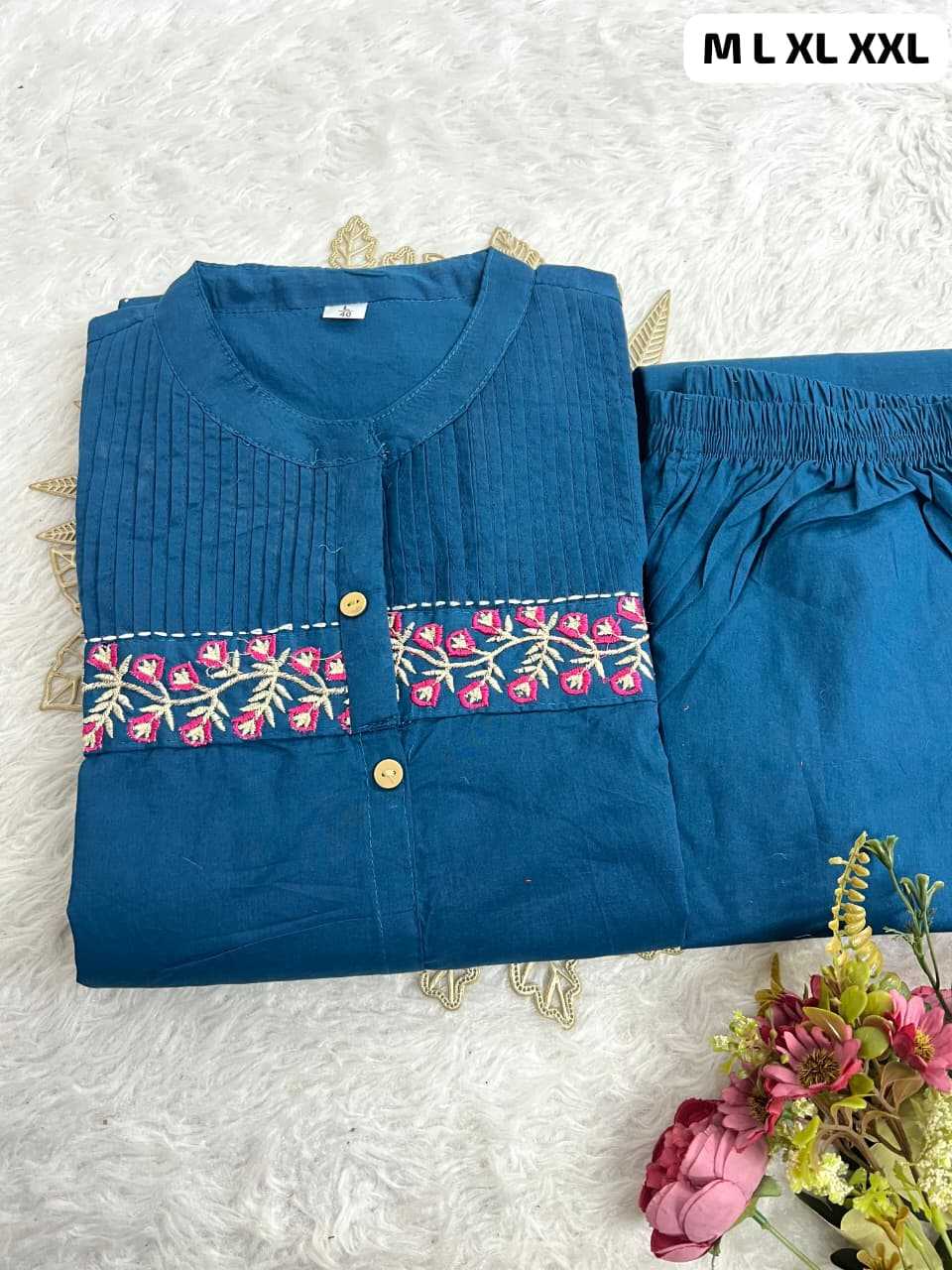 Ynf Cotton KESH684 comfort Kurti Wholesale Workwear Kurtis Embroidered Kurtis Buttoned Kurtis Manufacturer- Kapda Export