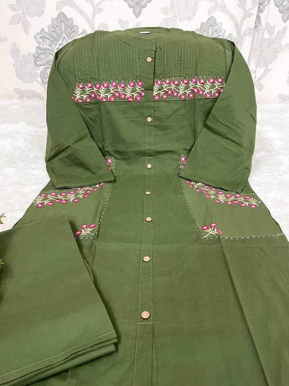 Ynf Cotton KESH684 comfort Kurti Wholesale Workwear Kurtis Embroidered Kurtis Buttoned Kurtis Manufacturer- Kapda Export