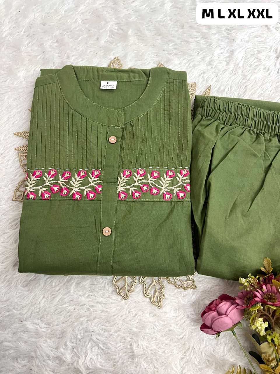 Ynf Cotton KESH684 comfort Kurti Wholesale Workwear Kurtis Embroidered Kurtis Buttoned Kurtis Manufacturer- Kapda Export